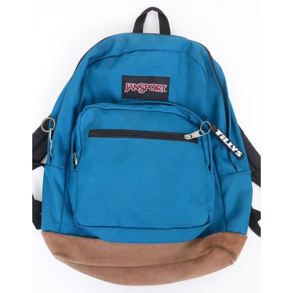 Jansport Right Pack Backpack - Mykonos Blue Suede Bottom School Bag Rucksack